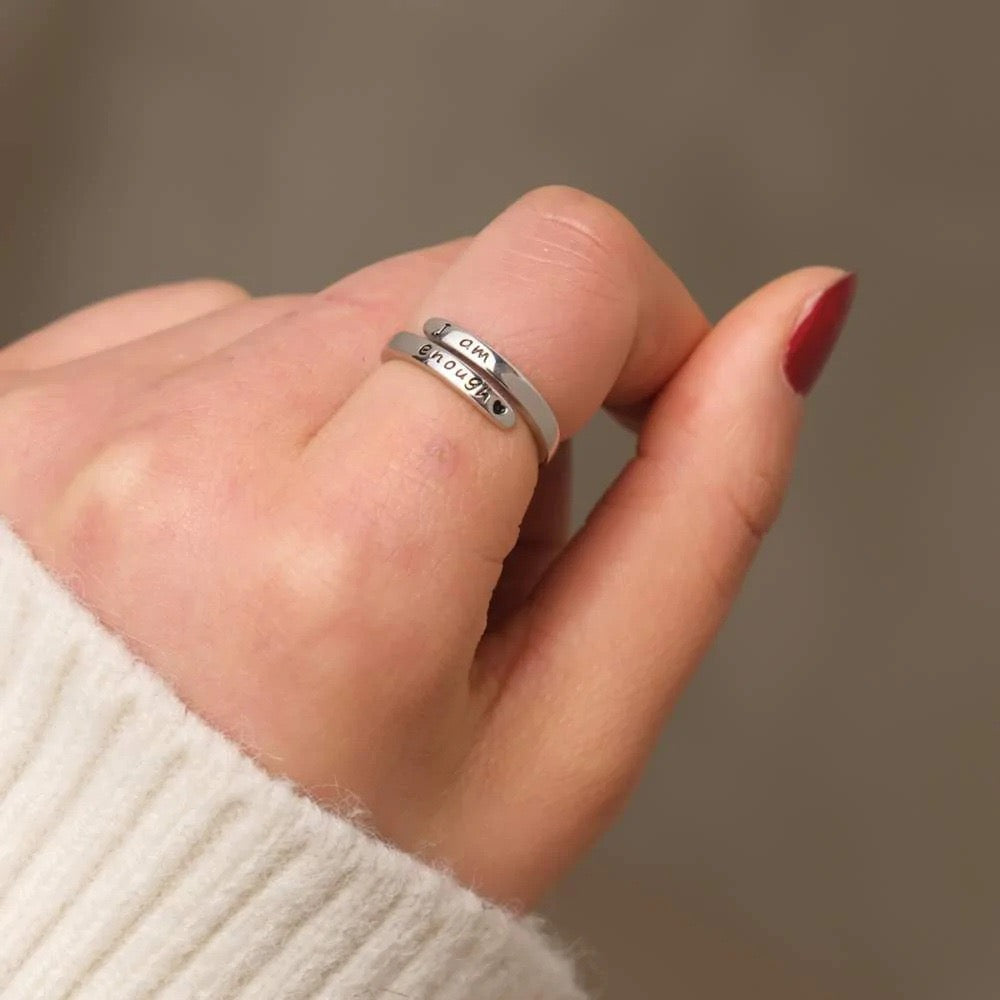 "I am enough" Ring